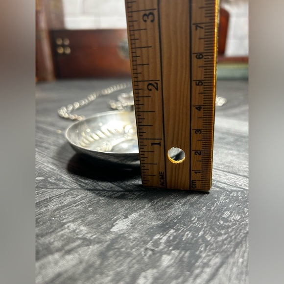 Silver Plated Tastevin Cellarmans Wine Tasting Cup W/ Attached Chain - Picture 7 of 10